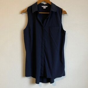 Athleta Striped Navy‎ Top sleeveless medium